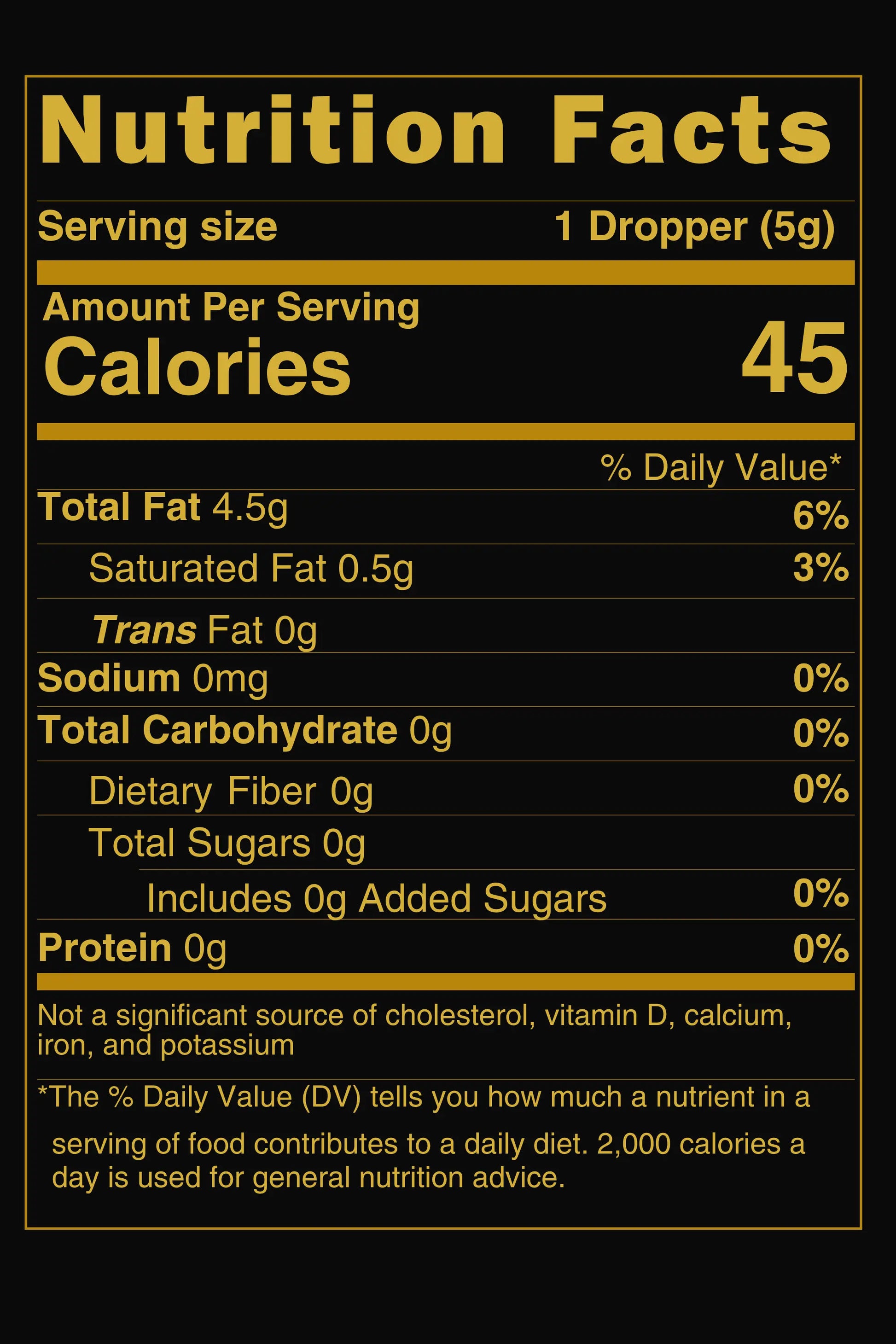 Sidr & Stone premium Ethiopian black seed oil 2.69% thymoquinone concentration nutrition facts