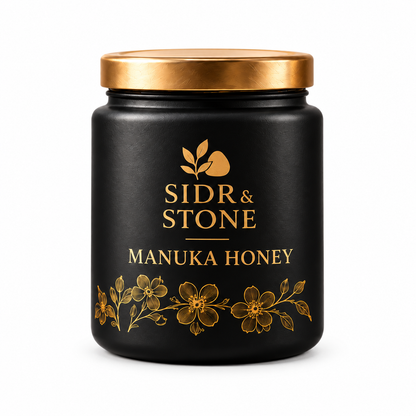 Sidr & Stone Manuka Honey packaging preview on a white background — coming soon