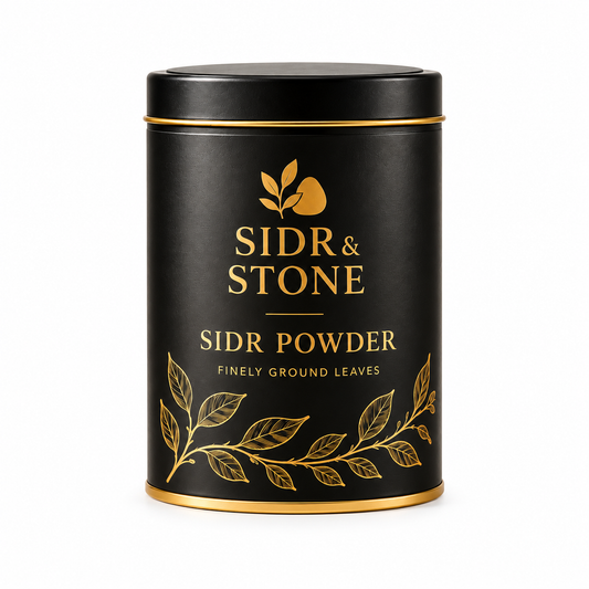 Sidr & Stone Sidr Powder packaging preview on a white background — coming soon